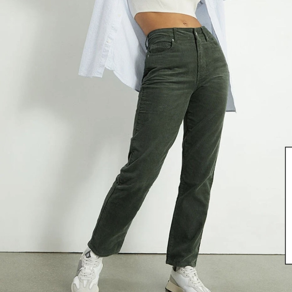 Pacsun high rise mom jeans corduroy Navy blue pants